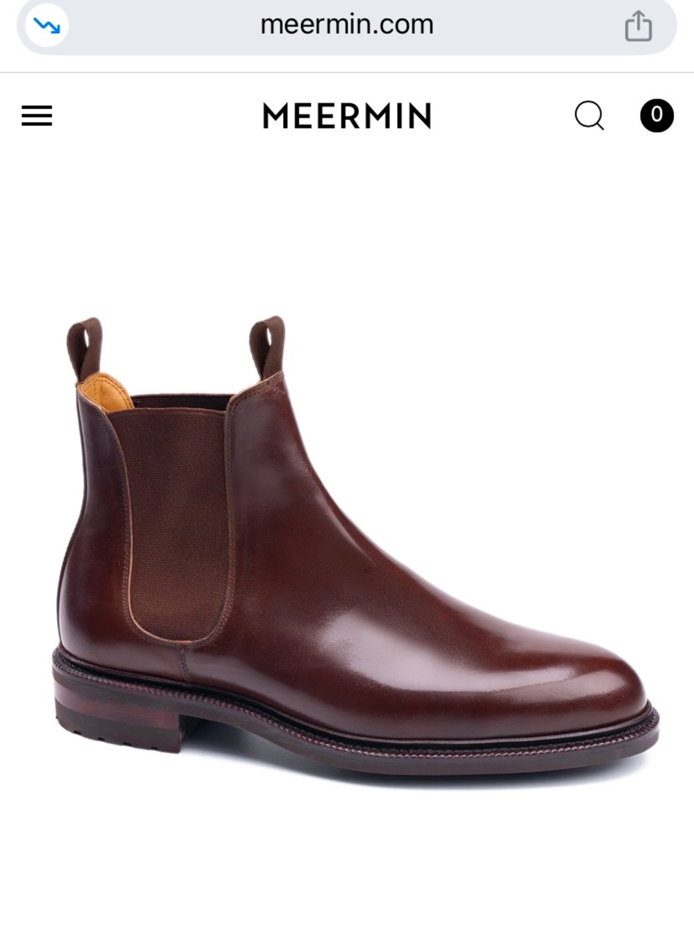 Meermin Brown Leather Chukka Chelsea Boots
